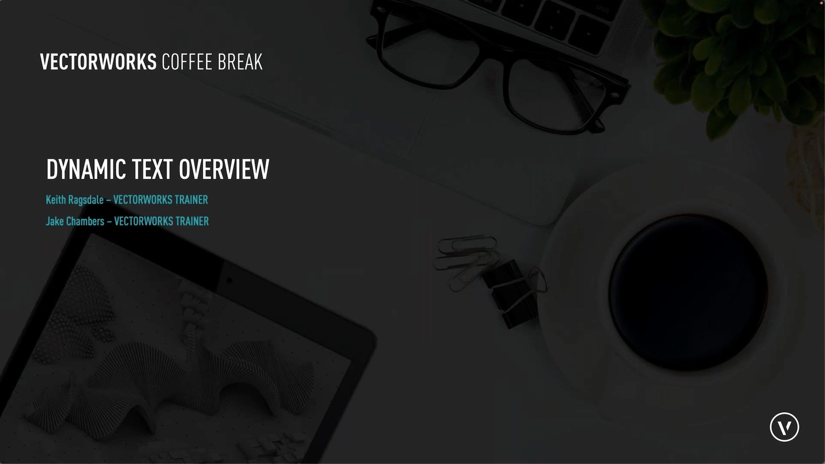 Coffee break dynamic text vectorworks university